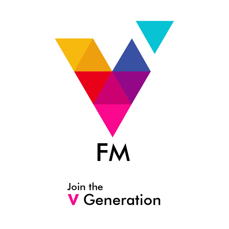Λογότυπο σταθμού V fm ραδιόφωνο από το Streamee