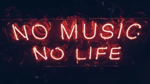 Λεζάντα neon no music no life